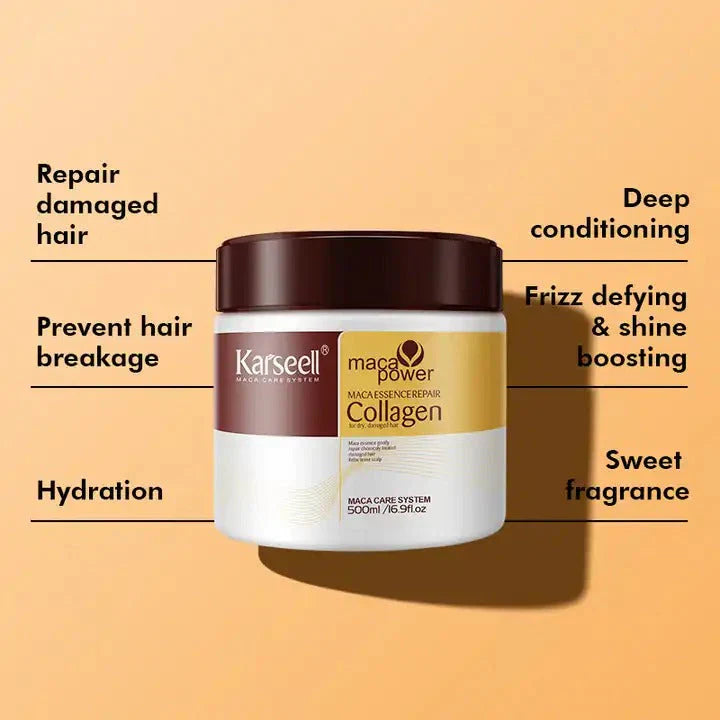 Karseell Collagen Hair Treatment Mask – Deep Repair for Dry & Damaged Hair (500ml)