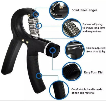 Adjustable Hand Gripper Strength Trainer for Forearm, Wrist & Finger Exercise